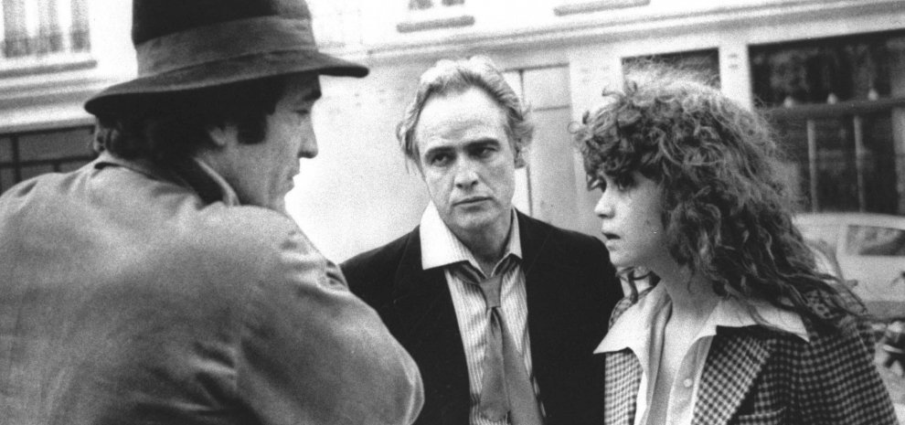 Bernardo Bertolucci, Marlon Brando e Maria Schneider sul set del film