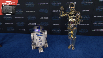 R2-D2 e C-3PO alla Première di Star Wars: L'Ascesa di Skywalker