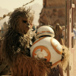 Chewbacca e BB-8 sul set di Star Wars: L'Ascesa di Skywalker