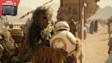 Chewbacca e BB-8 sul set di Star Wars: L'Ascesa di Skywalker