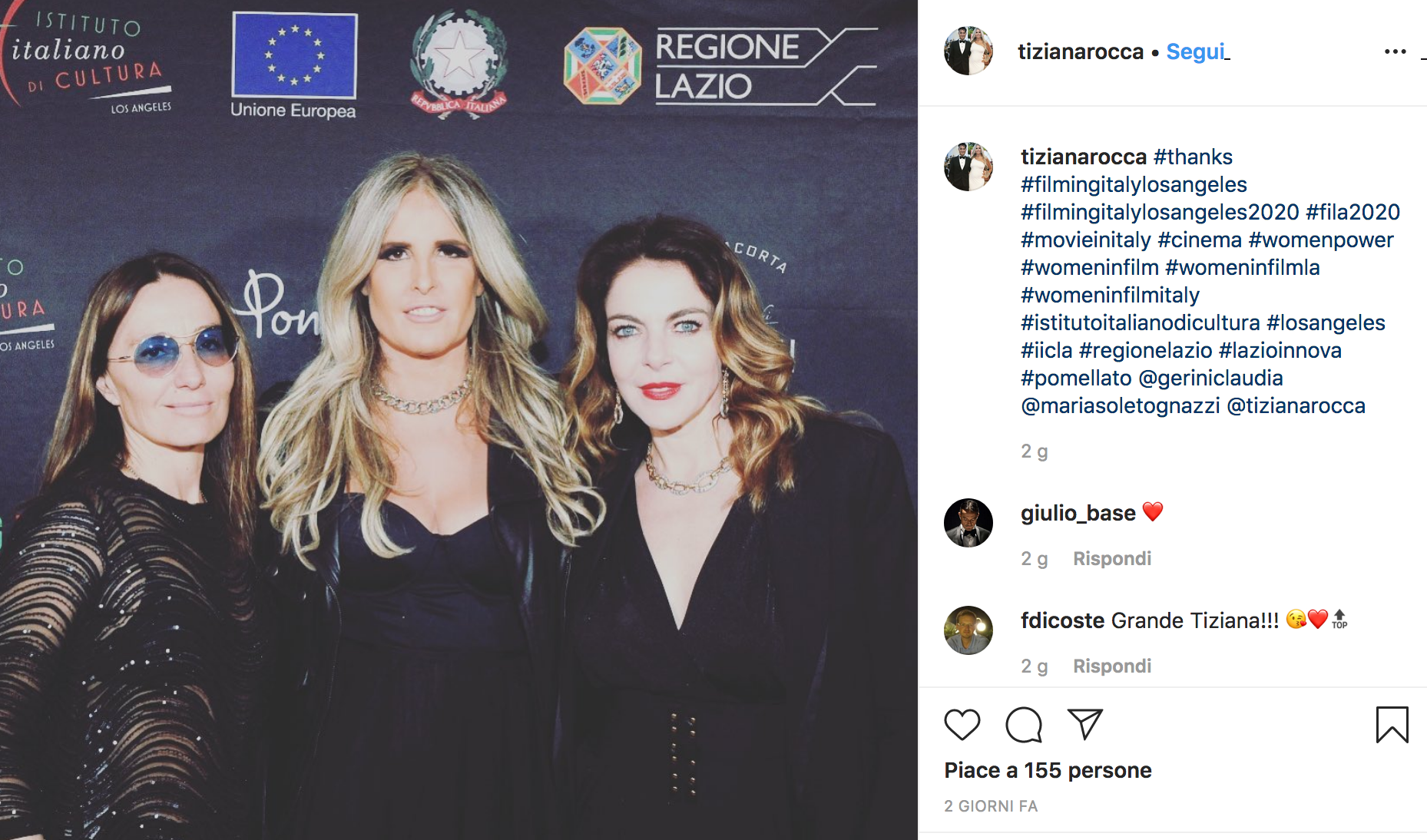 Maria Sole Tognazzi, Tiziana Rocca e Claudia Gerini a Los Angeles