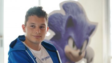 Filippo Tortu all'evento organizzato per il lancio di Sonic - Il Film