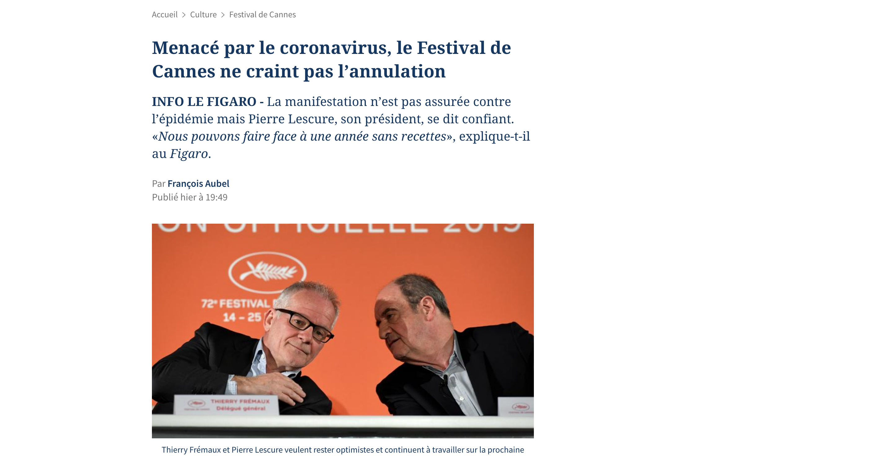 L'articolo su Le Figaro