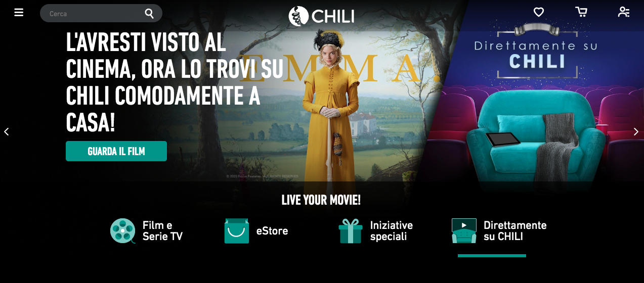 L'home page di CHILI
