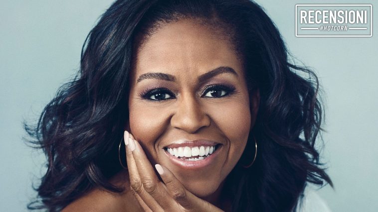 Michelle Obama sulla cover del suo libro Becoming, oggi diventato un documentario su Netflix
