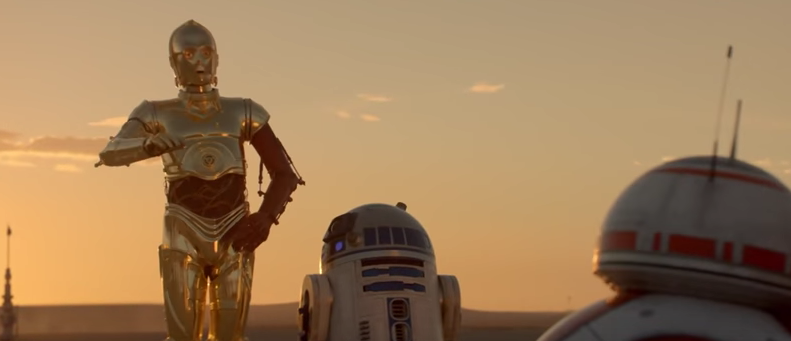C-3PO, R2-D2 e BB-8