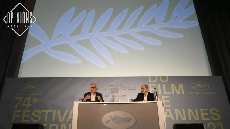 Pierre Lescure e Thierry Frémaux annunciano la selezione di Cannes 2021. Image Credit: Serge Arnal