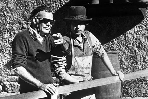 Sam Peckinpah e Bob Dylan sul set del film
