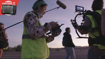 Chloé Zhao e Frances McDormand sul set di Nomadland