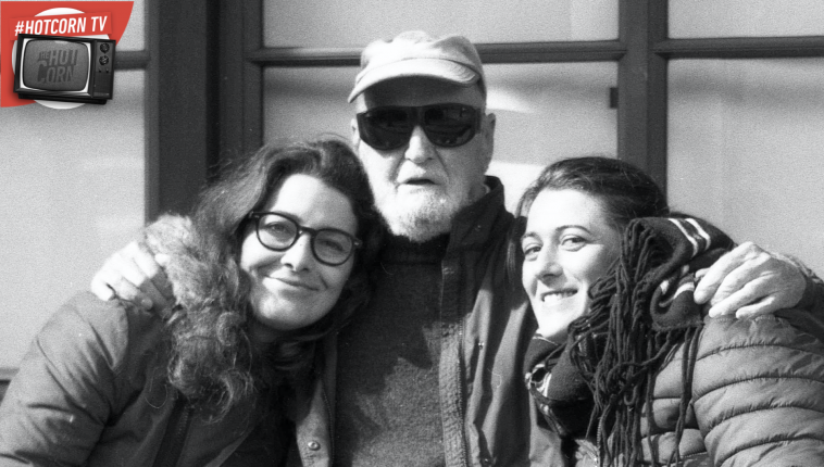 Giada Diano ed Elisa Polimeni insieme a Lawrence Ferlinghetti