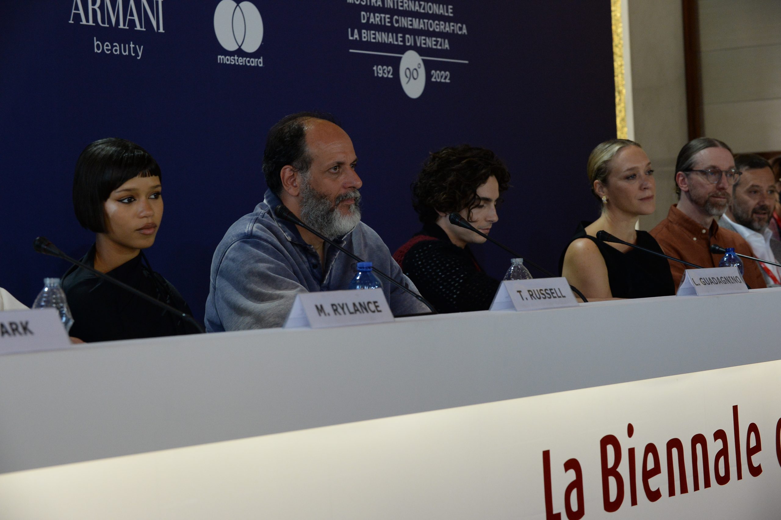 Luca Guadagnino e il cast di Bones and All. Foto di Giorgio Zucchiatti.