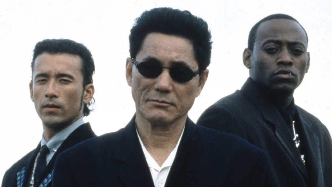 Claude Maki, Takeshi Kitano e Omar Epps in una scena di Brother