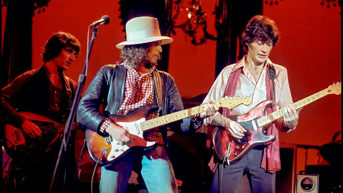 Bob Dylan e Robbie Robertson in una scena de L'ultimo valzer