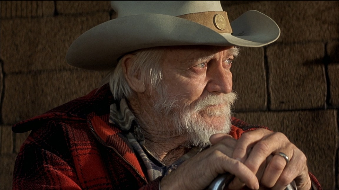 Richard Farnsworth nel climax di Una Storia Vera