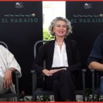 Enrico Maria Artale, Edoardo Pesce e Margarita Rosa De Francisco durante la loro conversazione a proposito di El Paraìso