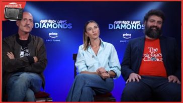 Gianmarco Tognazzi, Anna Foglietta e Leonardo Lidi durante la nostra intervista a proposito di Everybody Loves Diamonds