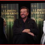Caterina Carone, Christian De Sica e Teresa Saponangelo in un momento della nostra intervista a proposito di I Limoni d'Inverno, al cinema dal 30 novembre