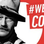 John Wayne è Nathan Brittles in I Cavalieri del Nord Ovest, western di John Ford del 1949