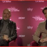 Gianmarco Tognazzi e Giampaolo Morelli in un momento dell'intervista a proposito di Non ci resta che il crimine, su Sky e NOW dall'1 dicembre