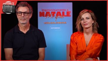 Francesco Patierno e Violante Placido in un momento della nostra intervista a proposito di Improvvisamente a Natale mi sposo, al cinema dal 6 dicembre