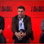 Valerio Mastandrea, Adriano Giannini e Toni Servillo in un momento della nostra intervista per parlare di Adagio di Stefano Sollima, al cinema