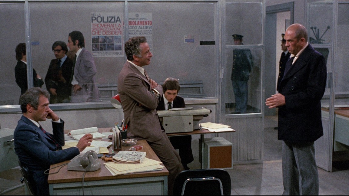 Luigi Pistilli, Frank Wolff e Gastone Moschin in una scena di Milano Calibro 9