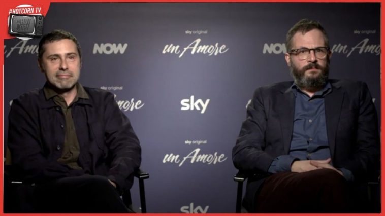 Enrico Audendino e Francesco Lagi in un momento della nostra intervista per parlare di Un Amore, su Sky e Now dal 16 febbraio