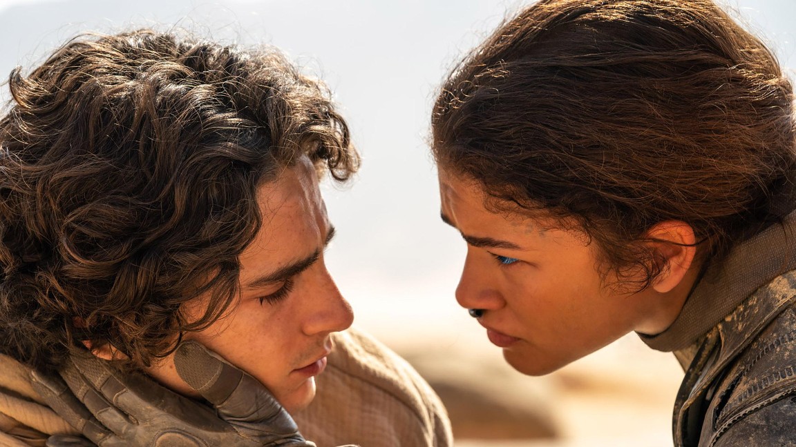 Timothée Chalamet e Zendaya in una scena di Dune - Parte Due 