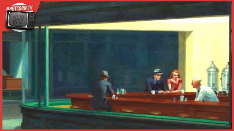 I Nottambuli (1942) di Edward Hopper, una delle opere ritratte in Hopper. Una storia d'amore americana. Al cinema con Nexo Digital il 9 e 10 aprile