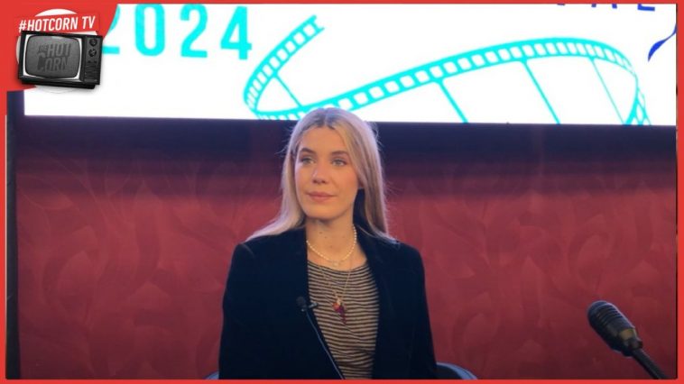 Caterina De Angelis in un momento della nostra intervista al Milazzo Film Festival per parlare di Volare, ma non solo...