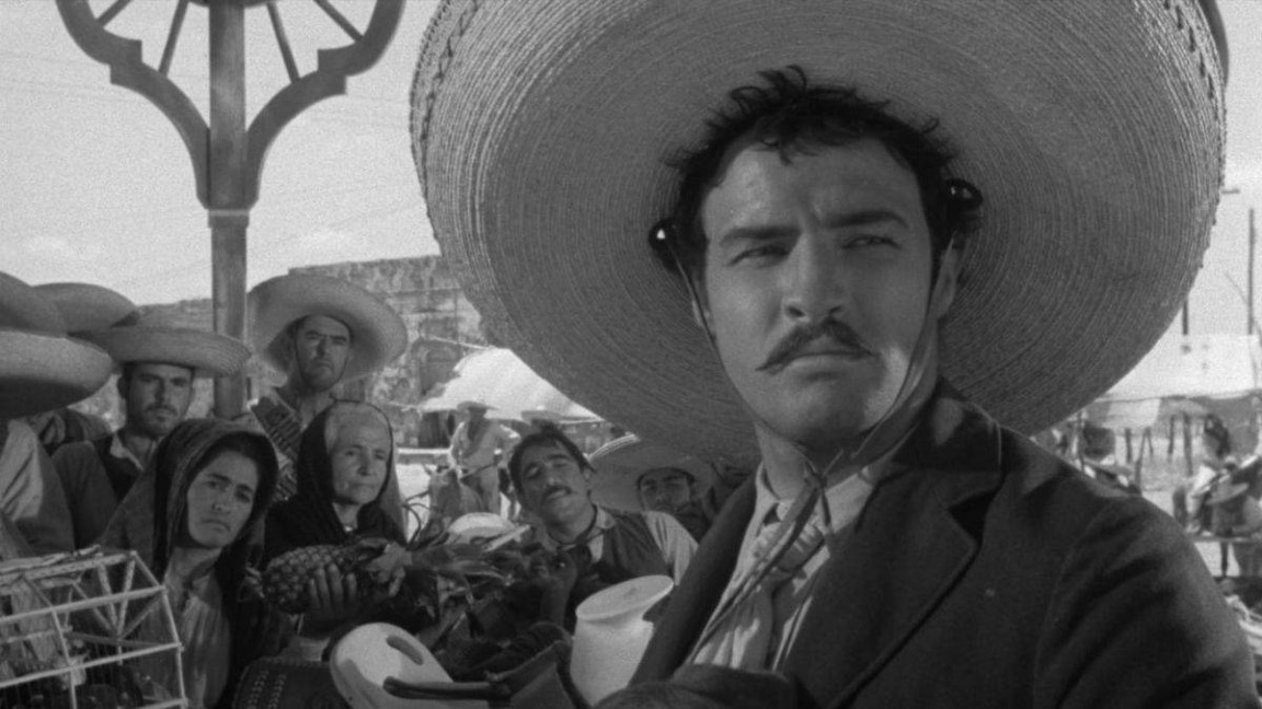Brando come Emiliano Zapata in un momento di Viva Zapata!, del 1952