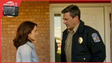 Tina Fey e John Hamm in una scena di Maggie Moore(s) di John Slattery, su Sky e NowTV dal 14 aprile