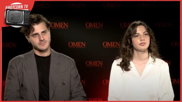Andrea Arcangeli e Nicole Sorace in un momento della nostra intervista per parlare di Omen - L'origine del Presagio di Arkasha Stevenson, ora al cinema
