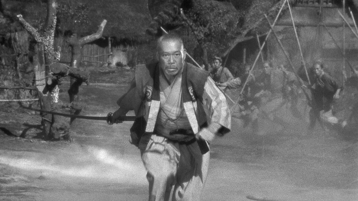 Takashi Shimura è Kambei in un momento de I Sette Samurai