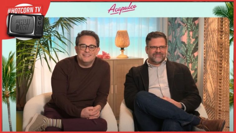 Austin Winsberg e Sam Laybourne in un momento della nostra intervista per parlare di Acapulco 3, disponibile su Apple TV+ dall'1 maggio