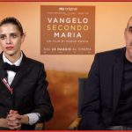 Benedetta Porcaroli e Paolo Zucca in un momento della nostra intervista per parlare di Vangelo Secondo Maria, dal 23 maggio al cinema