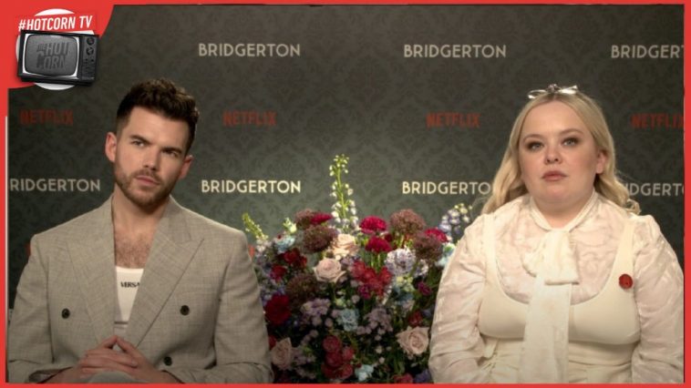 Nicola Coughlan e Luke Newton in un momento della nostra intervista per parlare di Bridgerton 3, la prima parte in arrivo su Netflix dal 16 maggio