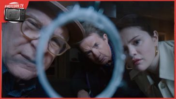 Steve Martin, Martin Short, Selena Gomez in una scena di Only Murders in the Building 4, dal 27 agosto su Disney+