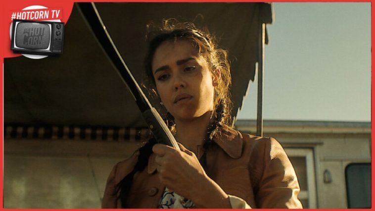 Jessica Alba in una scena di Trigger Warning. Disponibile su Netflix dal 21 giugno