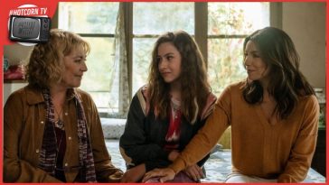 Carmen Maura, Victoria Bazúa ed Eva Longoria in una scena di Tierra de Mujeres, dal 26 giugno su Apple TV+