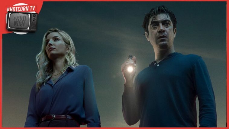 Annabelle Wallis e Riccardo Scamarcio nel poster promozionale di Svaniti nella Notte, un film di Renato De Maria, su Netflix dall'11 luglio