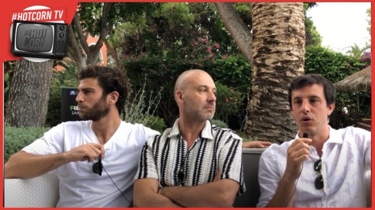 Max Nardini, Filippo Contri, Filippo Tirabassi in un momento della nostra intervista al Filming Italy Sardegna Festival 2024 per parlare di Amici per Caso, al cinema dal 25 luglio