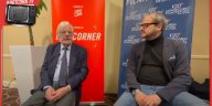 Giancarlo Giannini in un momento dell'incontro con Andrea Morandi al nostro Hot Corner per parlare di cinema, film e incontri di una carriera impareggiabile