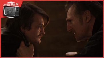Liam Neeson e Jack Gleeson in una scena di L'ultima vendetta: Ora al cinema con Vertice 360