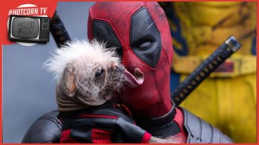 Deadpool e Dogpool in una scena di Deadpool & Wolverine di Shawn Levy, al cinema!