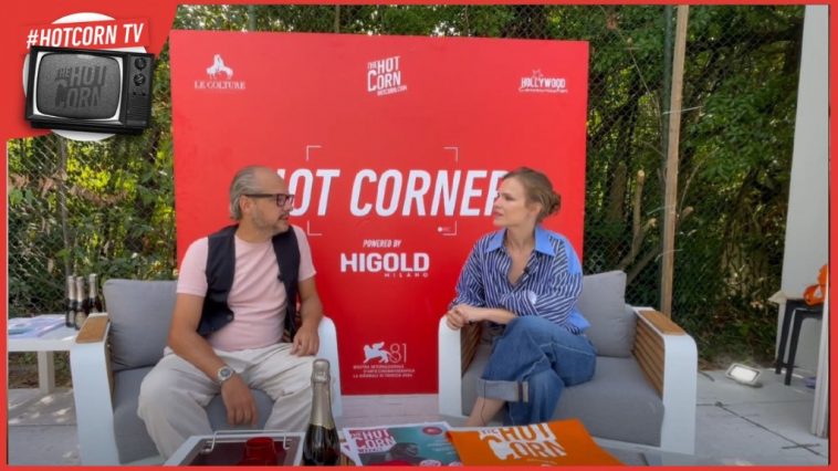 Federica Rosellini all'Hot Corner di Venezia 81 con Campo di Battaglia