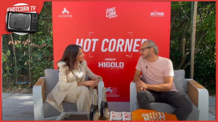 Maria Grazia Cucinotta all'Hot Corner di Venezia 81 con Il Postino