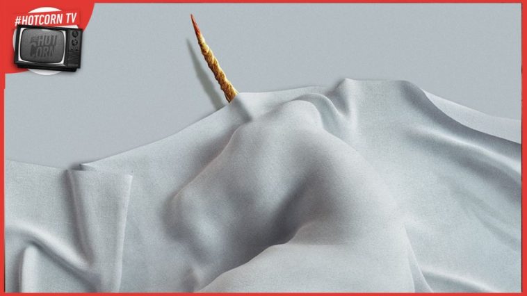 Un estratto dalla già cult locandina ufficiale di Death of a Unicorn: Dal 10 aprile al cinema con I Wonder Pictures