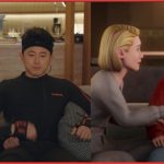 Kristen Stewart e Steven Yeun durante le riprese di Love Me