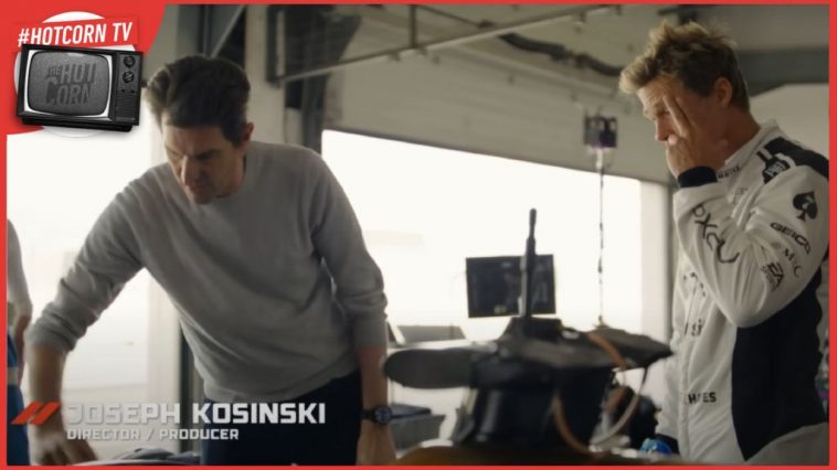 Joseph Kosinski e Brad Pitt sul set di F1